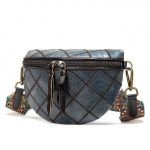 Sac banane carreaux - Bleu