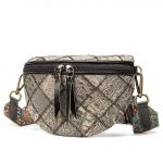 Sac banane carreaux - Gris