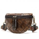 Sac banane carreaux - Marron
