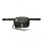 Sac banane ceinture cuir femme - Noir