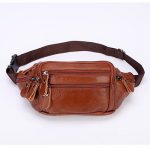 Sac banane cuir marron - Marron clair