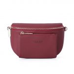 Sac banane en cuir femme - Rouge