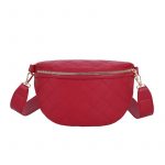 Sac banane femme chaine - Rouge