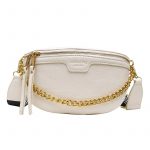 Sac banane femme chic en cuir - Blanc