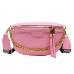 Sac banane femme chic en cuir - Rose