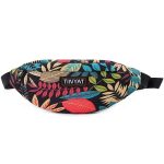 Sac banane fleuri - Noir