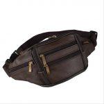 Sac banane homme en cuir - Marron