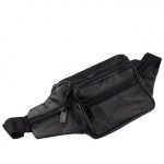 Sac banane homme en cuir - Noir