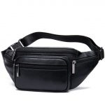 Sac banane noir cuir