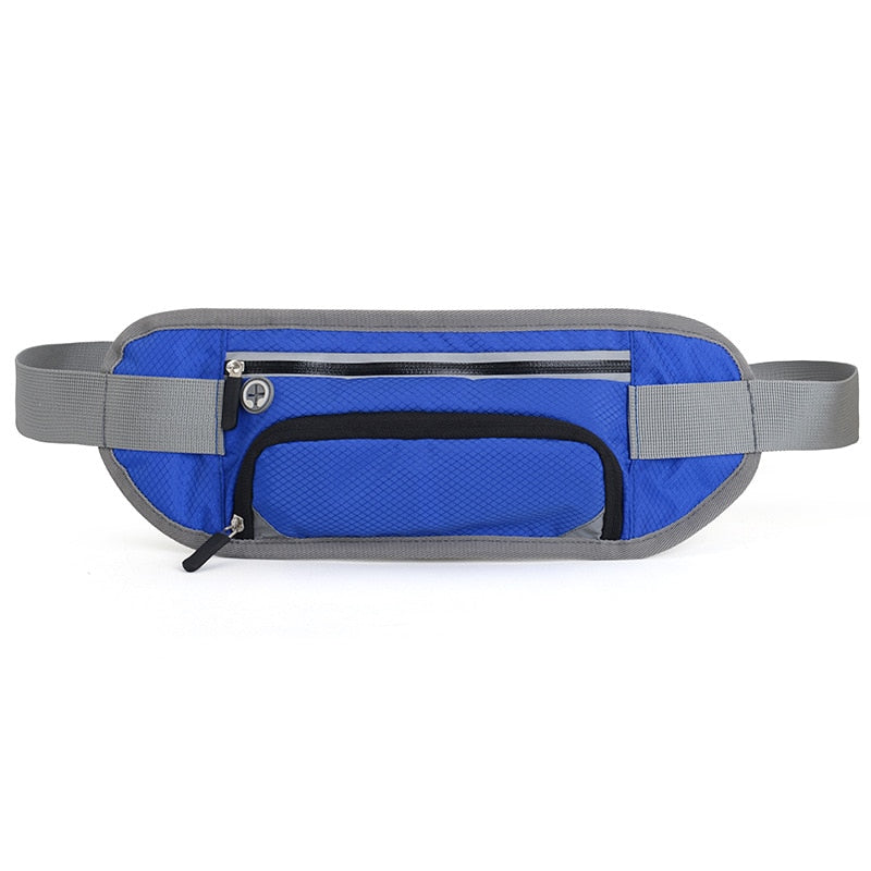 Ceinture De Sport Téléphone étanche - 3 Poches, Réglable 70-130 Cm, Bandes Réfléchissantes - Course, Randonnée, Vélo